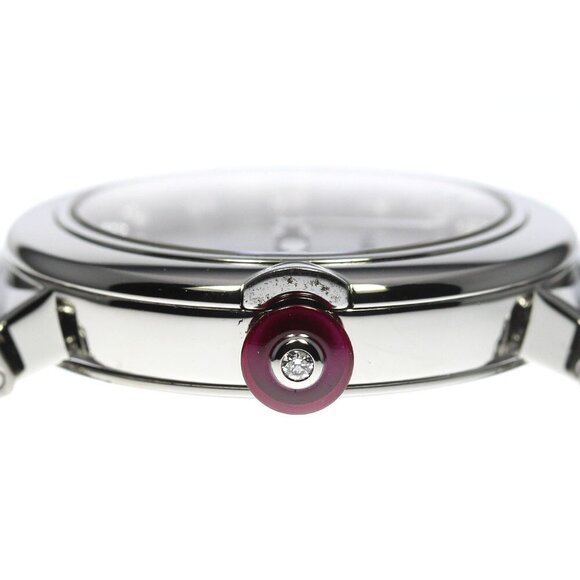 BVLGARI Le chair LU28S 12P diamond Navy Dial Quartz Ladies Watch_791366